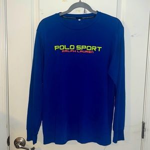 Large long sleeve polo shirt